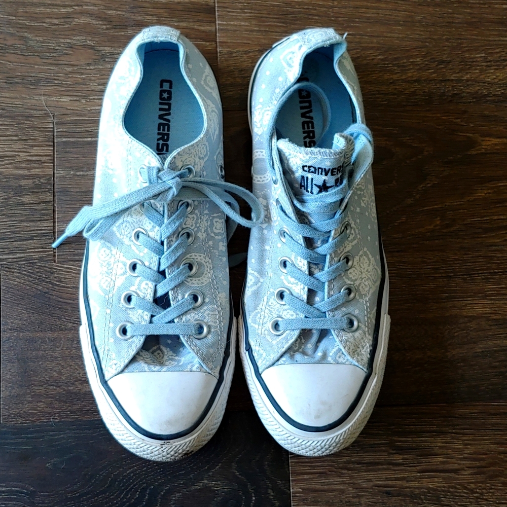 Light blue converse all-star shoes